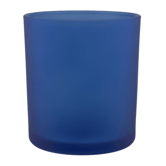 300ml - Mónaco Vaso de vidrio para velas - Azul Satinado - Candle Craft