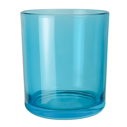 300ml - Mónaco Vaso de vidrio para velas - Azul Transparente - Candle Craft