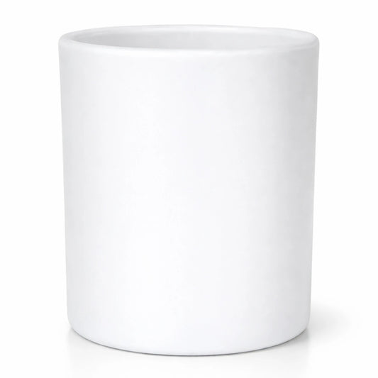 300ml - Mónaco Vaso de vidrio para velas - Blanco Mate - Candle Craft