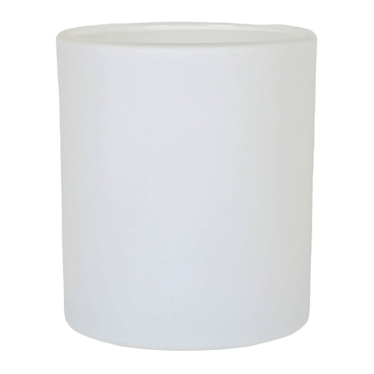 300ml - Mónaco Vaso de vidrio para velas - Blanco Mate - Candle Craft