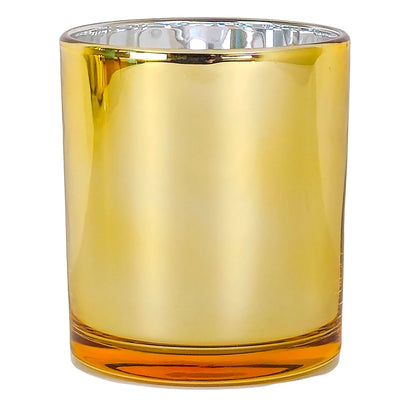 300ml - Mónaco Vaso de vidrio para velas - Dorado Metálico - Candle Craft