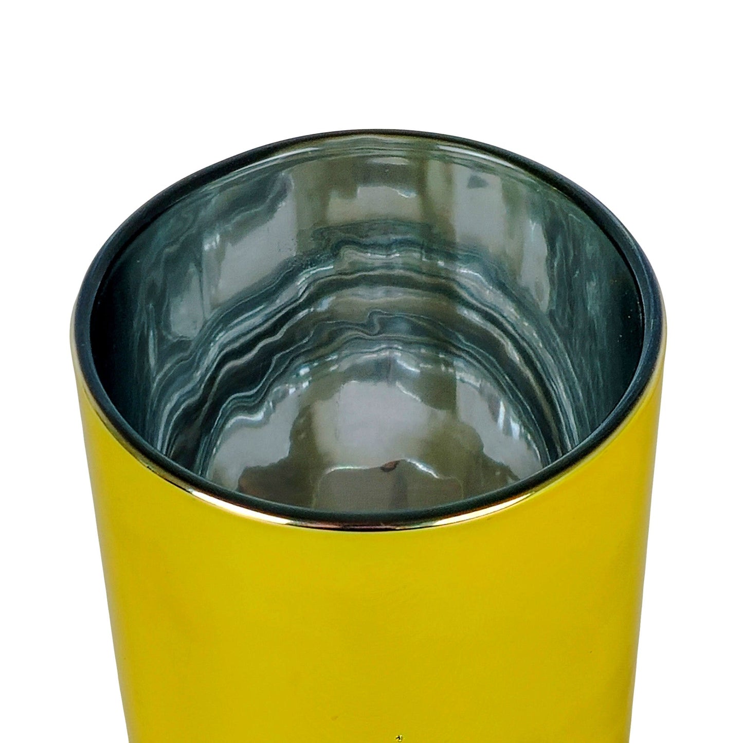 300ml - Mónaco Vaso de vidrio para velas - Dorado Metálico / Plata Metálico - Candle Craft