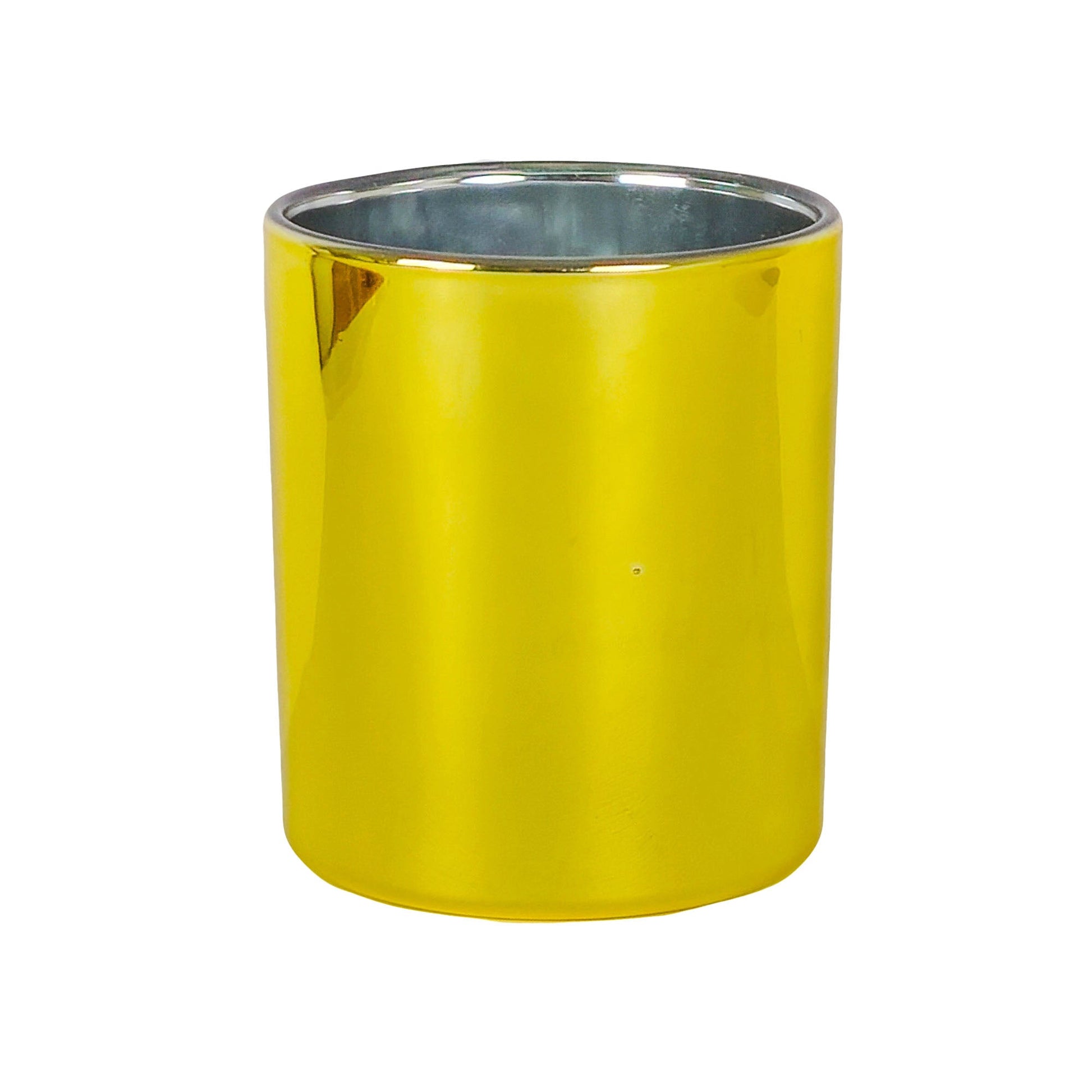 300ml - Mónaco Vaso de vidrio para velas - Dorado Metálico / Plata Metálico - Candle Craft