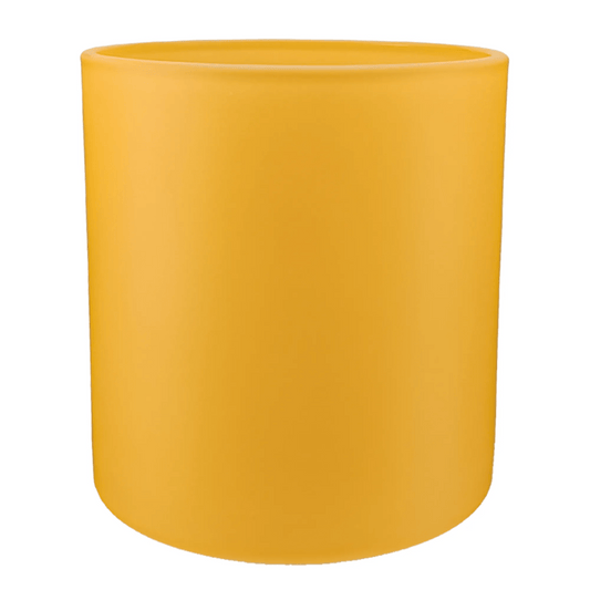300ml - Mónaco Vaso de vidrio para velas - Frasco Amarillo Mostaza Dorado - Mate - Candle Craft