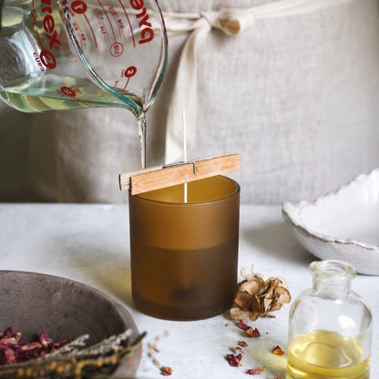 300ml - Mónaco Vaso de vidrio para velas - Frasco Ámbar Satinado - Candle Craft