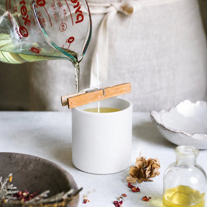 300ml - Mónaco Vaso de vidrio para velas - Frasco Blanco Mate - Candle Craft