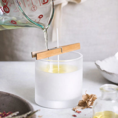 300ml - Mónaco Vaso de vidrio para velas - Frasco Blanco Satinado - Candle Craft