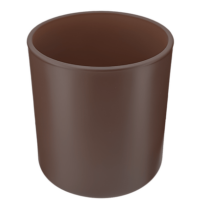 300ml - Mónaco Vaso de vidrio para velas - Frasco Café Chocolate Marrón - Mate - Candle Craft