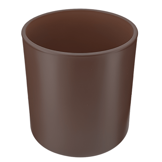 300ml - Mónaco Vaso de vidrio para velas - Frasco Café Chocolate Marrón - Mate - Candle Craft