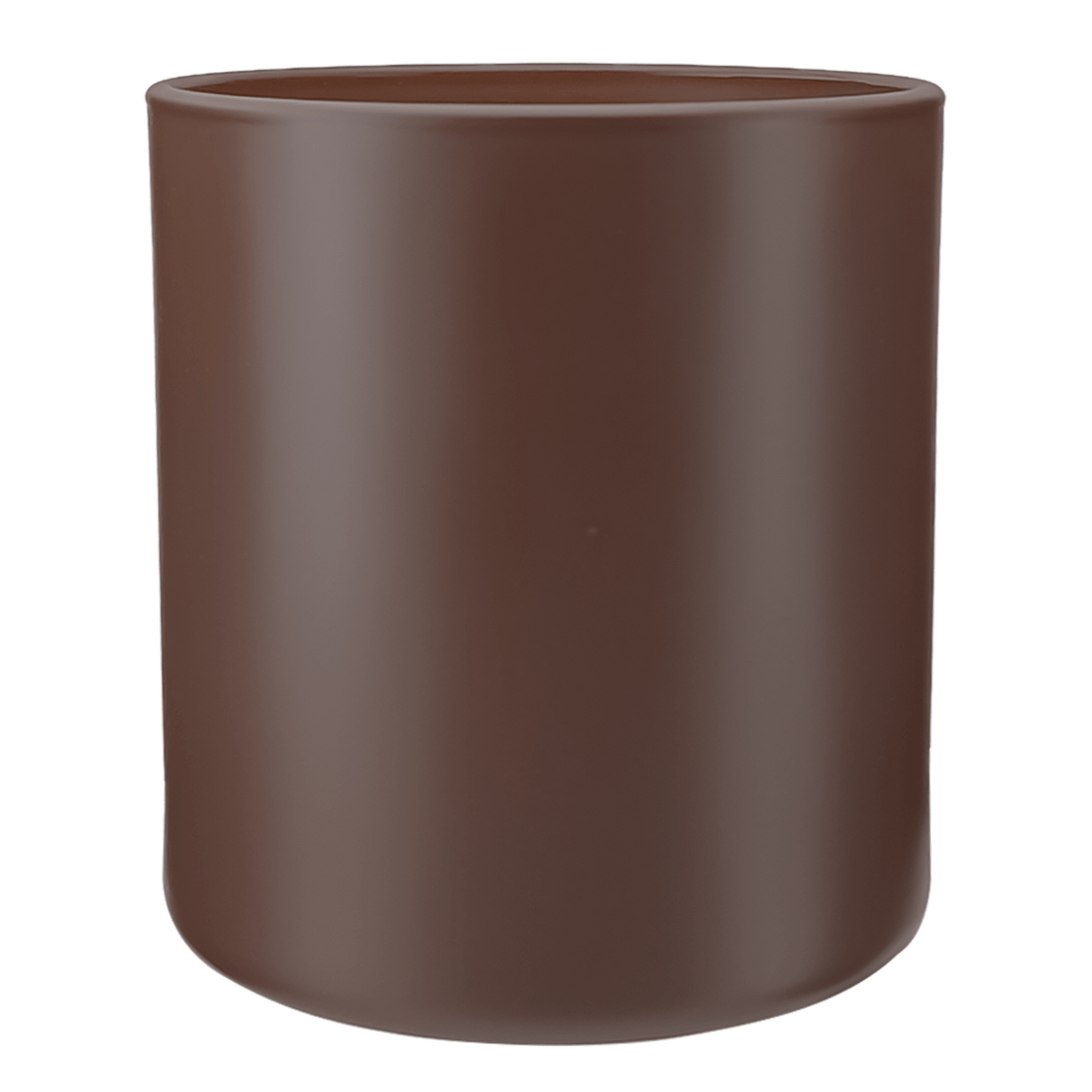 300ml - Mónaco Vaso de vidrio para velas - Frasco Café Chocolate Marrón - Mate - Candle Craft