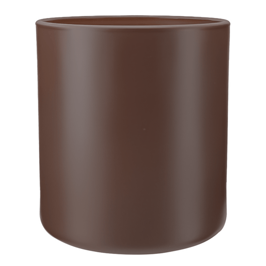 300ml - Mónaco Vaso de vidrio para velas - Frasco Café Chocolate Marrón - Mate - Candle Craft