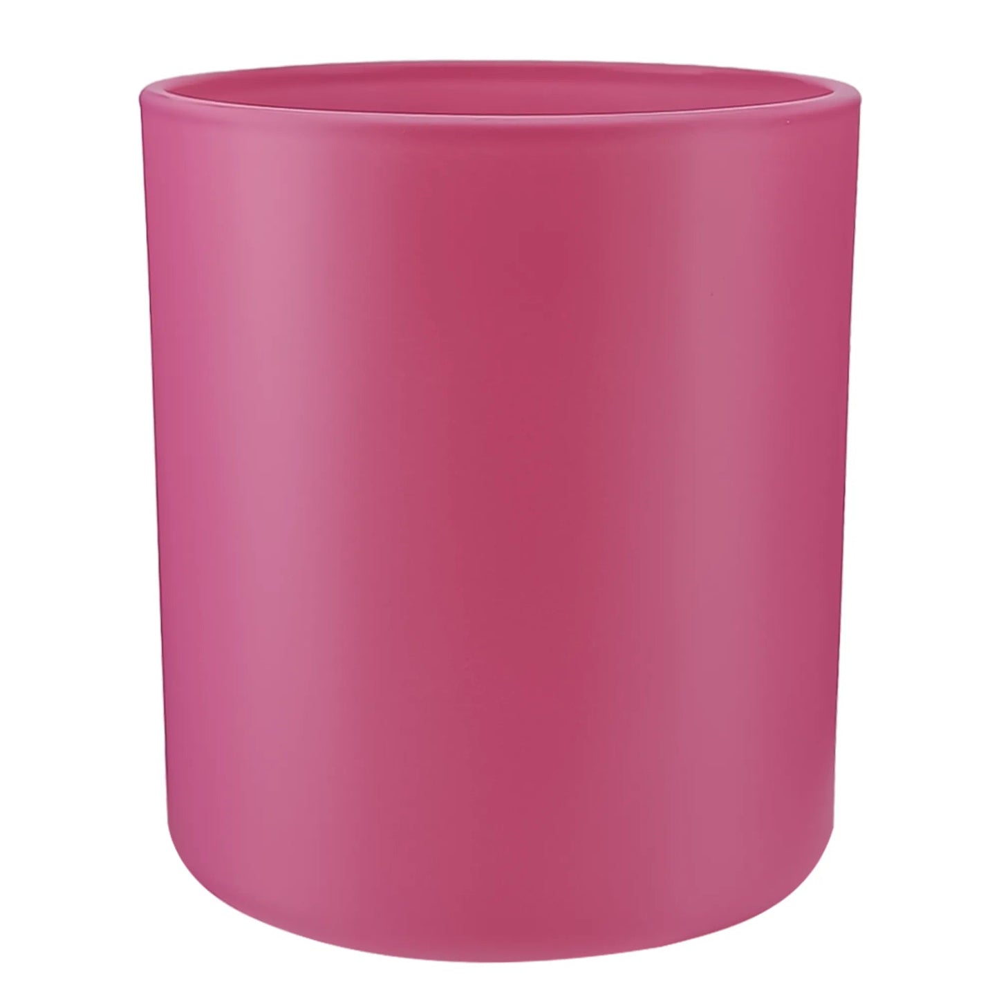 300ml - Mónaco Vaso de vidrio para velas - Frasco Flamingo Rosa Fucsia - Mate - Candle Craft