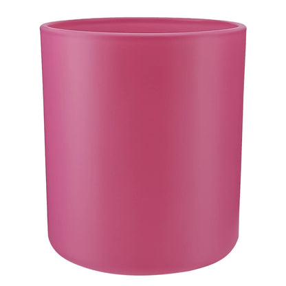 300ml - Mónaco Vaso de vidrio para velas - Frasco Flamingo Rosa Fucsia - Mate - Candle Craft