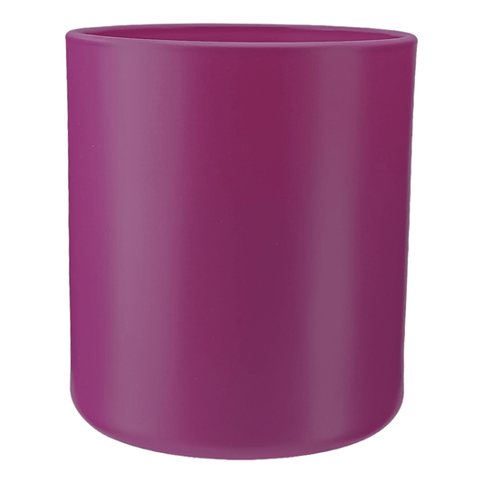 300ml - Mónaco Vaso de vidrio para velas - Frasco Fucsia Morado - Mate - Candle Craft
