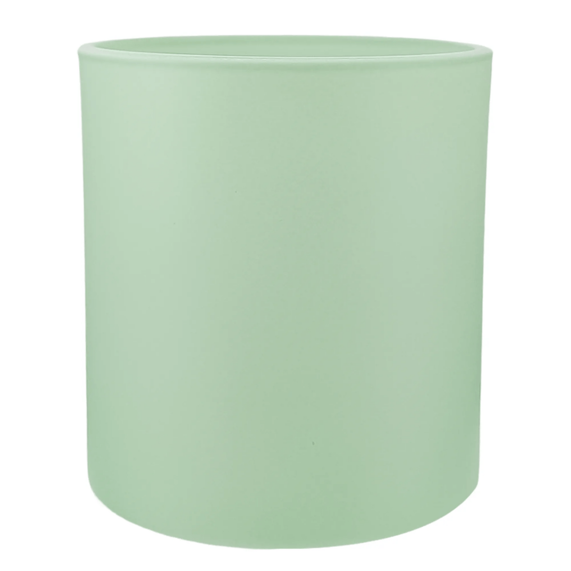 300ml - Mónaco Vaso de vidrio para velas - Frasco Verde Menta - Mate - Candle Craft