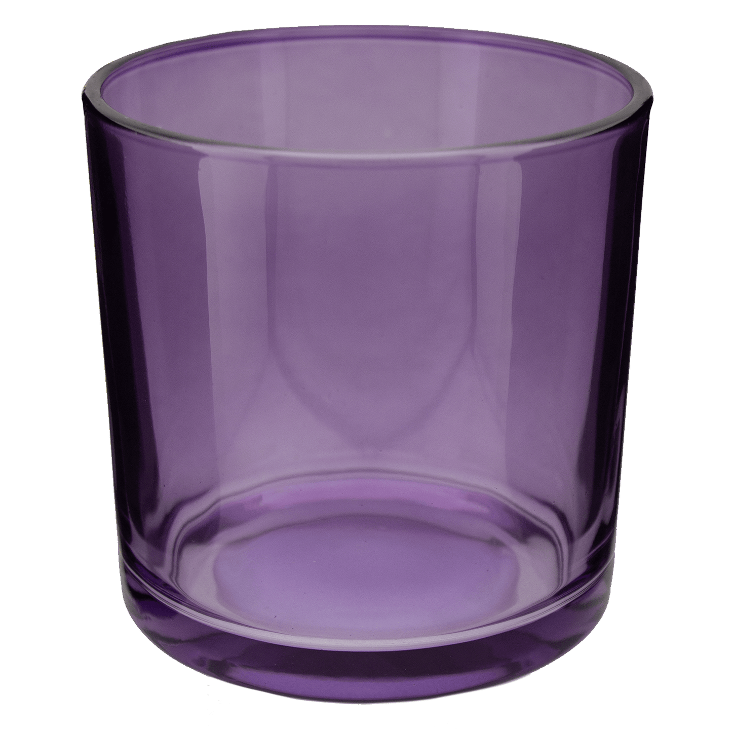 300ml - Mónaco Vaso de vidrio para velas - Morado Transparente - Candle Craft