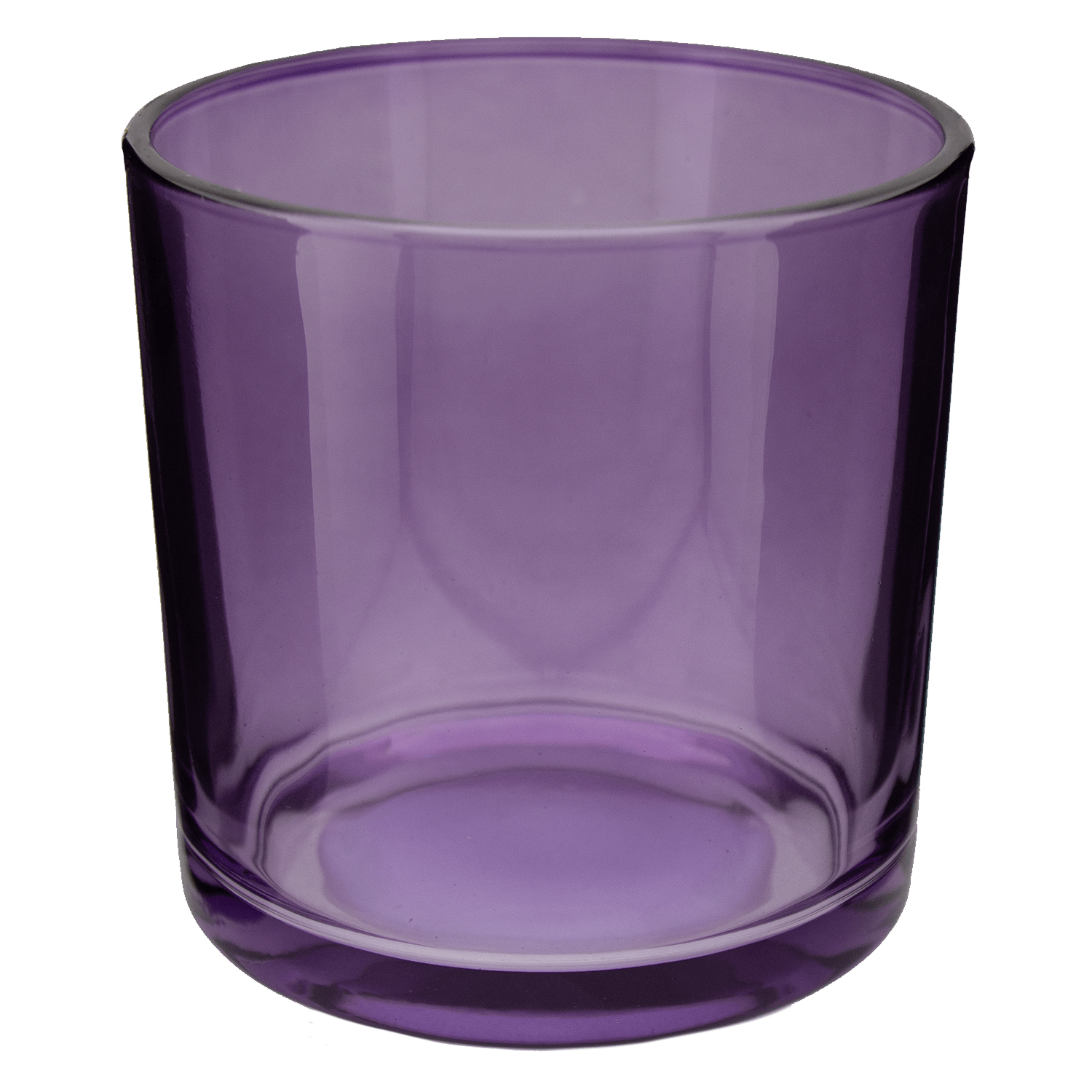 300ml - Mónaco Vaso de vidrio para velas - Morado Transparente - Candle Craft