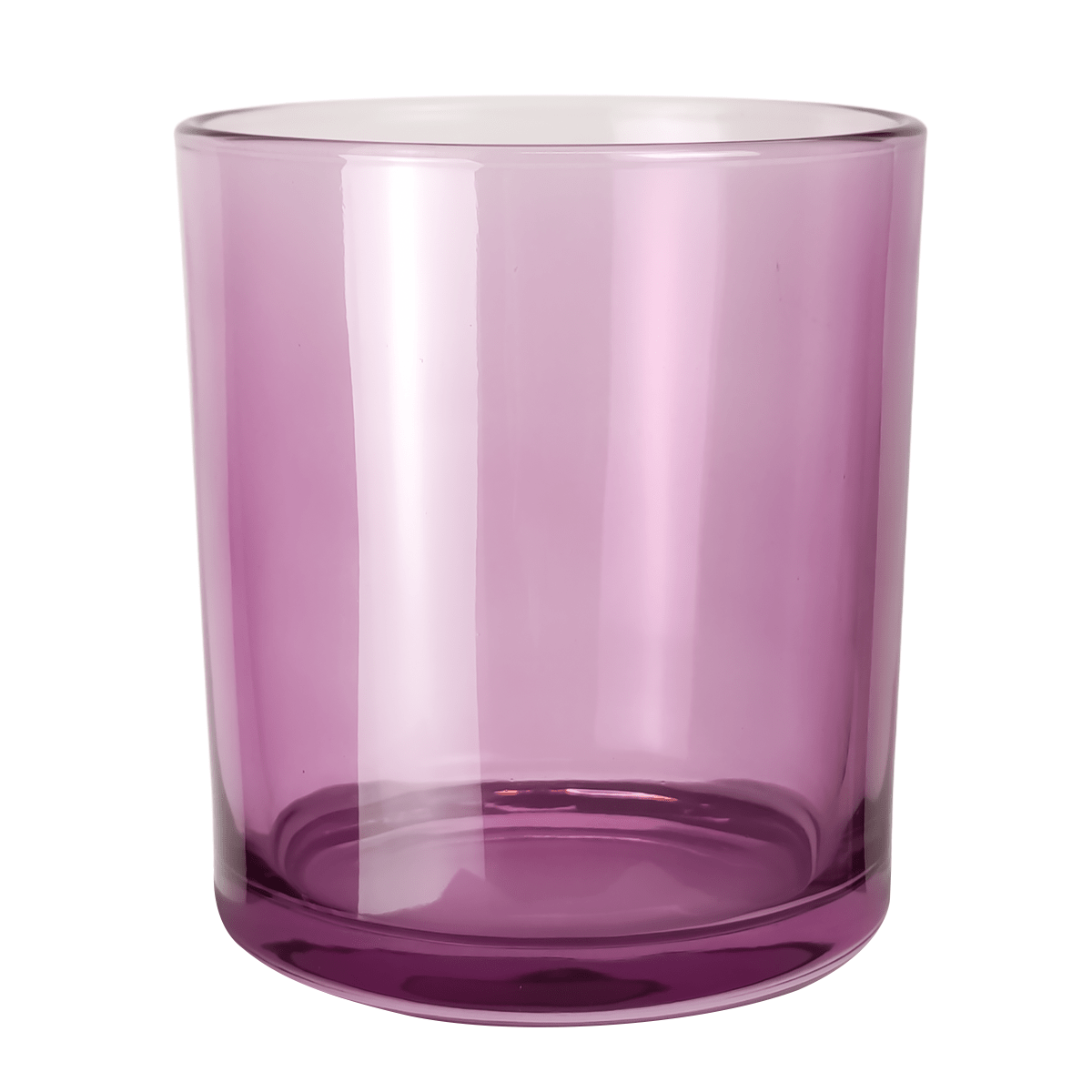 300ml - Mónaco Vaso de vidrio para velas - Morado Transparente - Candle Craft