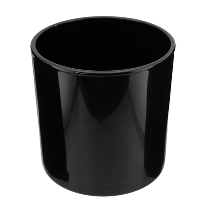300ml - Mónaco Vaso de vidrio para velas - Negro Brillante - Candle Craft