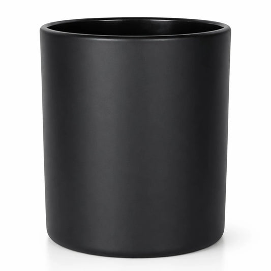300ml - Mónaco Vaso de vidrio para velas - Negro Mate - Candle Craft