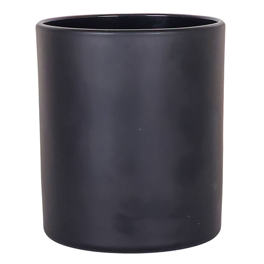 300ml - Mónaco Vaso de vidrio para velas - Negro Mate - Candle Craft
