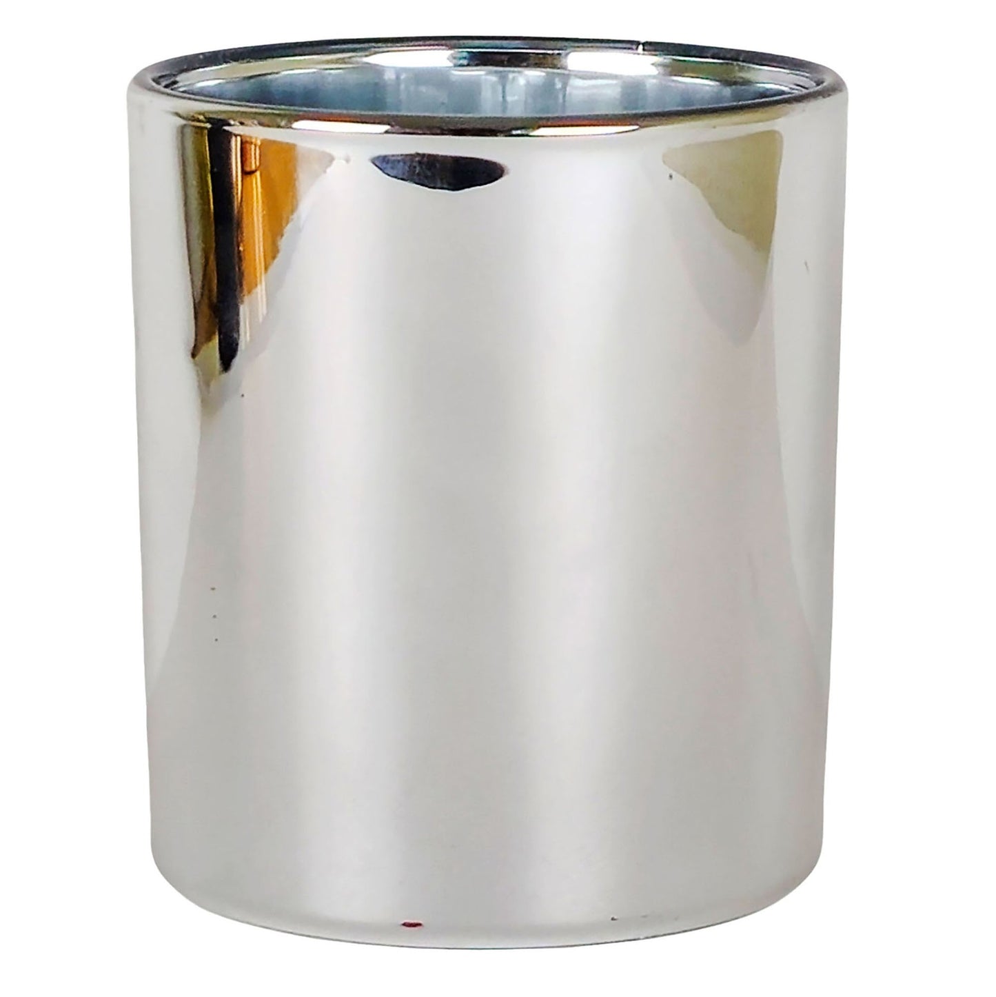300ml - Mónaco Vaso de vidrio para velas - Plata Metálico / Plata Metálico - Candle Craft