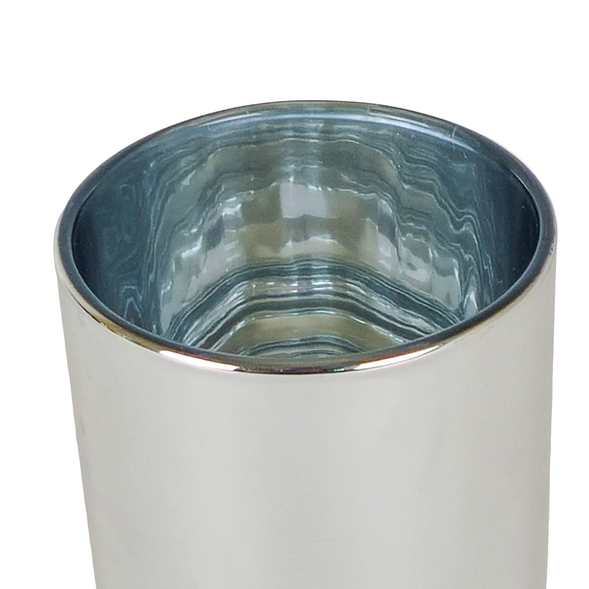 300ml - Mónaco Vaso de vidrio para velas - Plata Metálico / Plata Metálico - Candle Craft