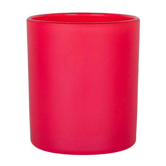 300ml - Mónaco Vaso de vidrio para velas - Rojo Ciruela Mate - Candle Craft