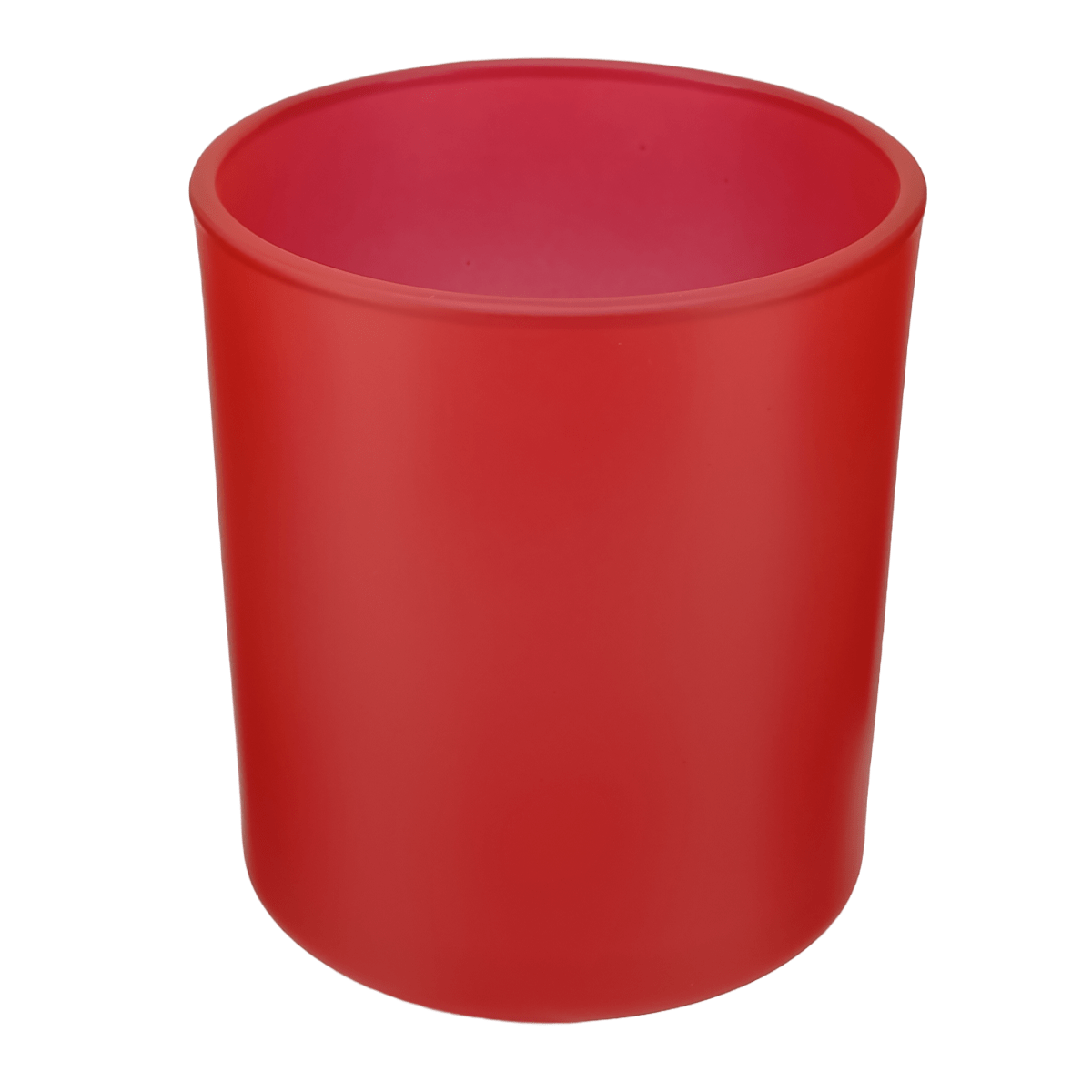 300ml - Mónaco Vaso de vidrio para velas - Rojo Mate - Candle Craft