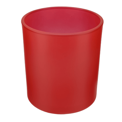 300ml - Mónaco Vaso de vidrio para velas - Rojo Mate - Candle Craft