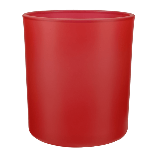 300ml - Mónaco Vaso de vidrio para velas - Rojo Mate - Candle Craft