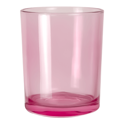 300ml - Mónaco Vaso de vidrio para velas - Rosa / Fucsia - Transparente - Candle Craft