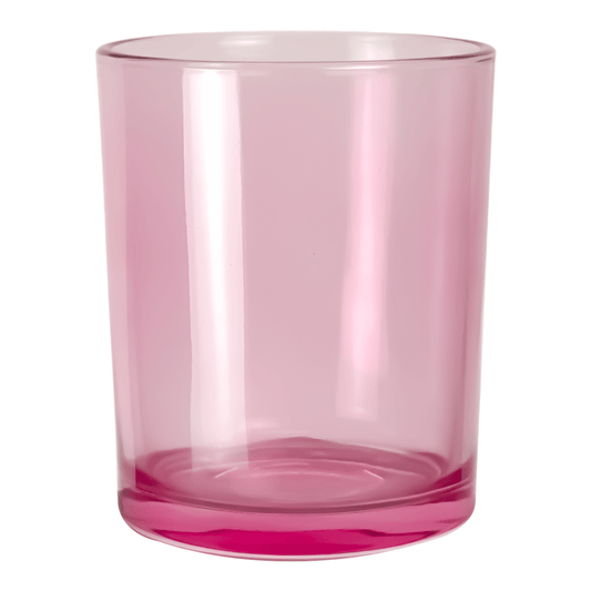 300ml - Mónaco Vaso de vidrio para velas - Rosa / Fucsia - Transparente - Candle Craft