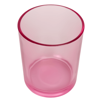 300ml - Mónaco Vaso de vidrio para velas - Rosa / Fucsia - Transparente - Candle Craft