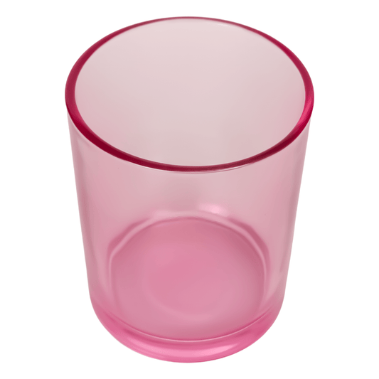 300ml - Mónaco Vaso de vidrio para velas - Rosa / Fucsia - Transparente - Candle Craft