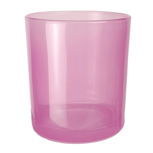 300ml - Mónaco Vaso de vidrio para velas - Rosa / Pink Transparente - Candle Craft
