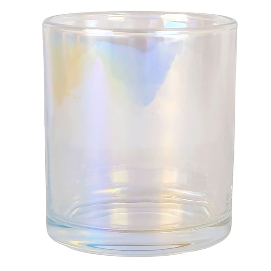 300ml - Mónaco Vaso de vidrio para velas - Transparente Tornasol - Candle Craft