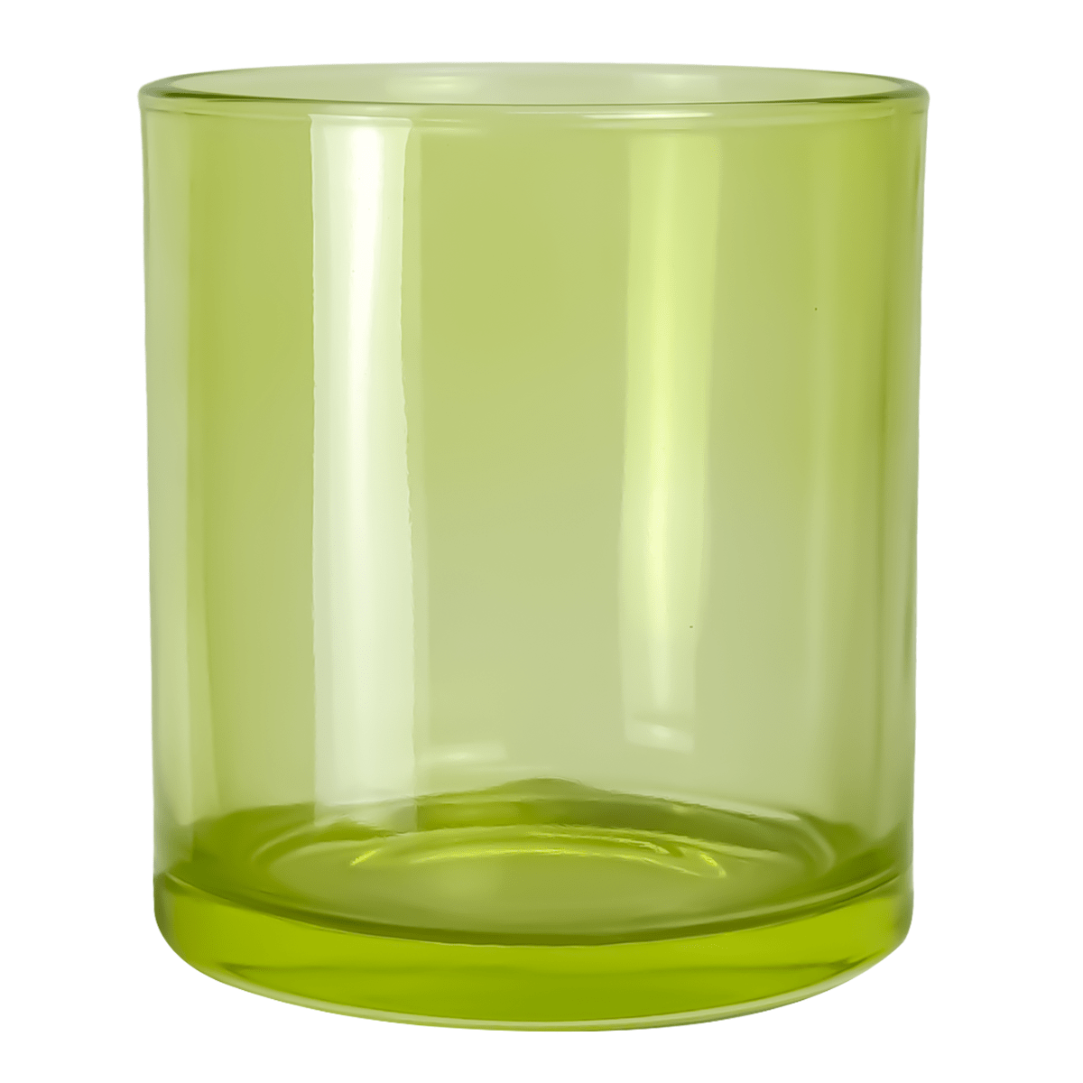 300ml - Mónaco Vaso de Vidrio para Velas - Verde Amarillo Transparente - Candle Craft