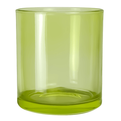 300ml - Mónaco Vaso de Vidrio para Velas - Verde Amarillo Transparente - Candle Craft