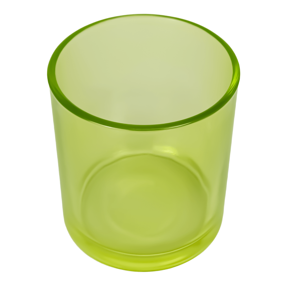 300ml - Mónaco Vaso de Vidrio para Velas - Verde Amarillo Transparente - Candle Craft