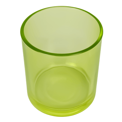 300ml - Mónaco Vaso de Vidrio para Velas - Verde Amarillo Transparente - Candle Craft
