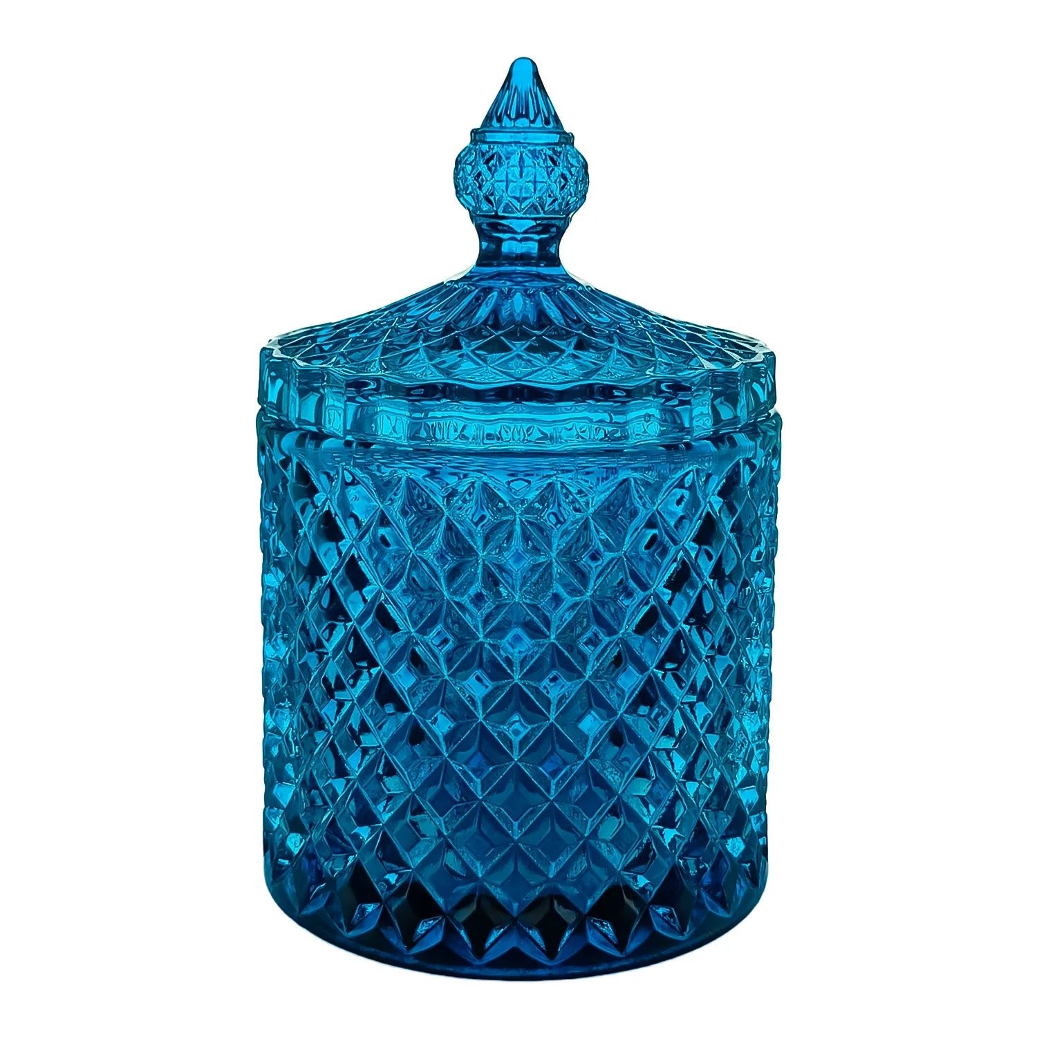 300ml - París Vaso de lujo de vidrio para velas - Azul Oscuro - Candle Craft