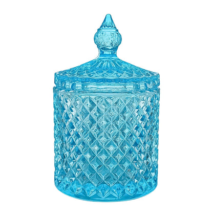 300ml - París Vaso de lujo de vidrio para velas - Azul Turquesa - Candle Craft