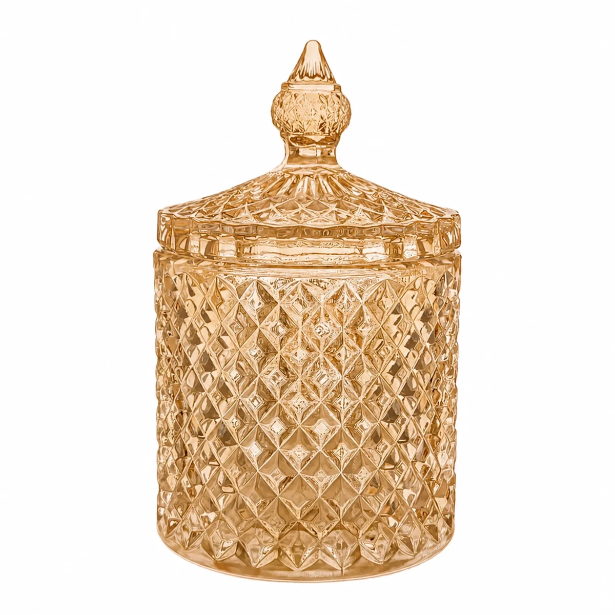 300ml - París Vaso de lujo de vidrio para velas - Frasco Ámbar Champagne Transparente - Candle Craft