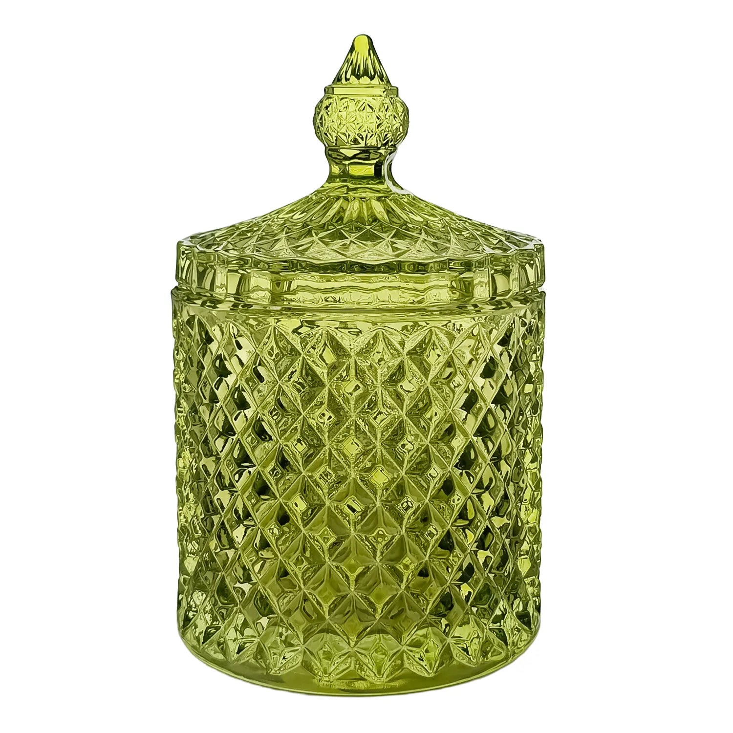 300ml - París Vaso de lujo de vidrio para velas - Frasco para Velas - Verde Claro Transparente - Candle Craft