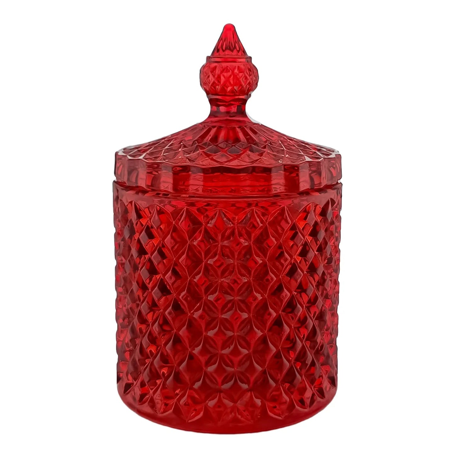 300ml - París Vaso de lujo de vidrio para velas - Frasco Rojo Cereza - Candle Craft