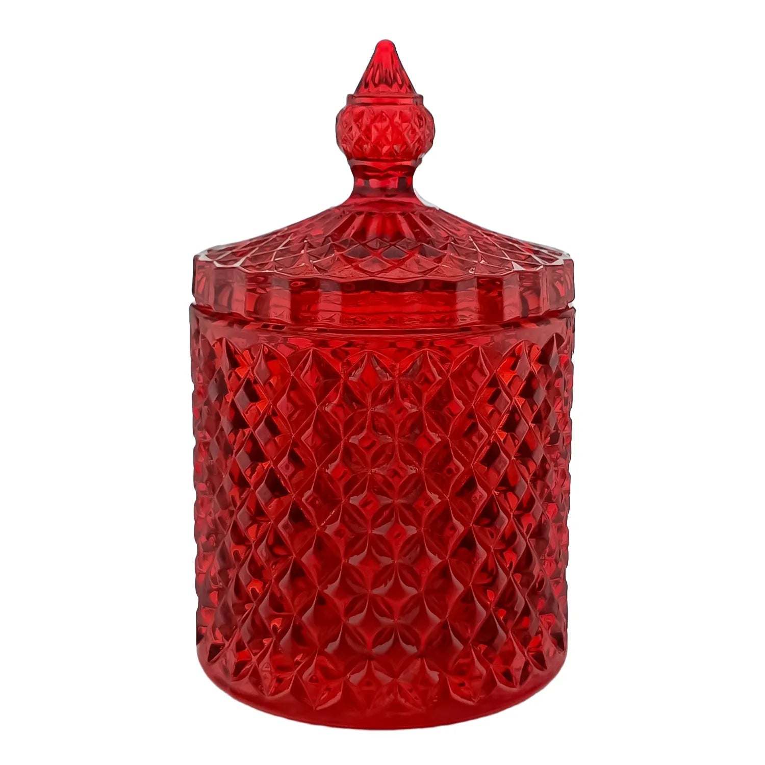 300ml - París Vaso de lujo de vidrio para velas - Frasco Rojo Cereza - Candle Craft