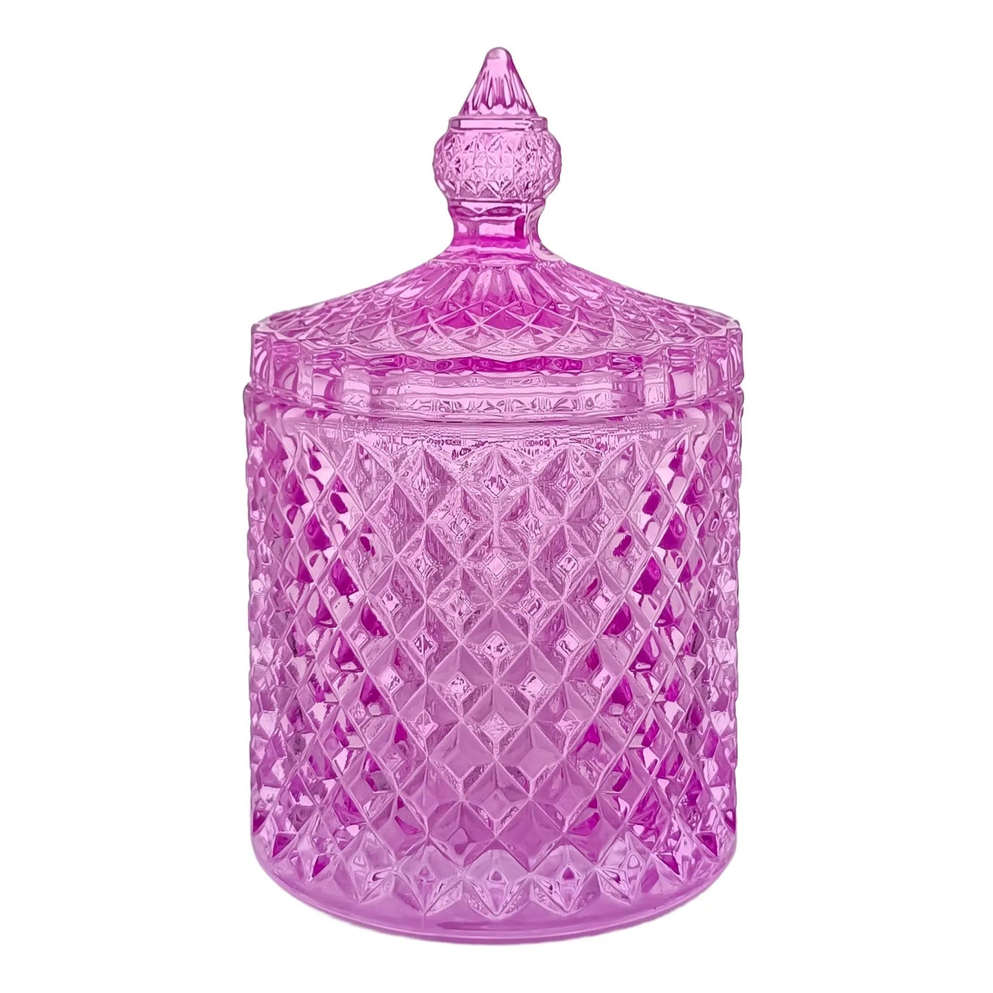 300ml - París Vaso de lujo de vidrio para velas - Fucsia / Morado Claro / Magenta - Candle Craft