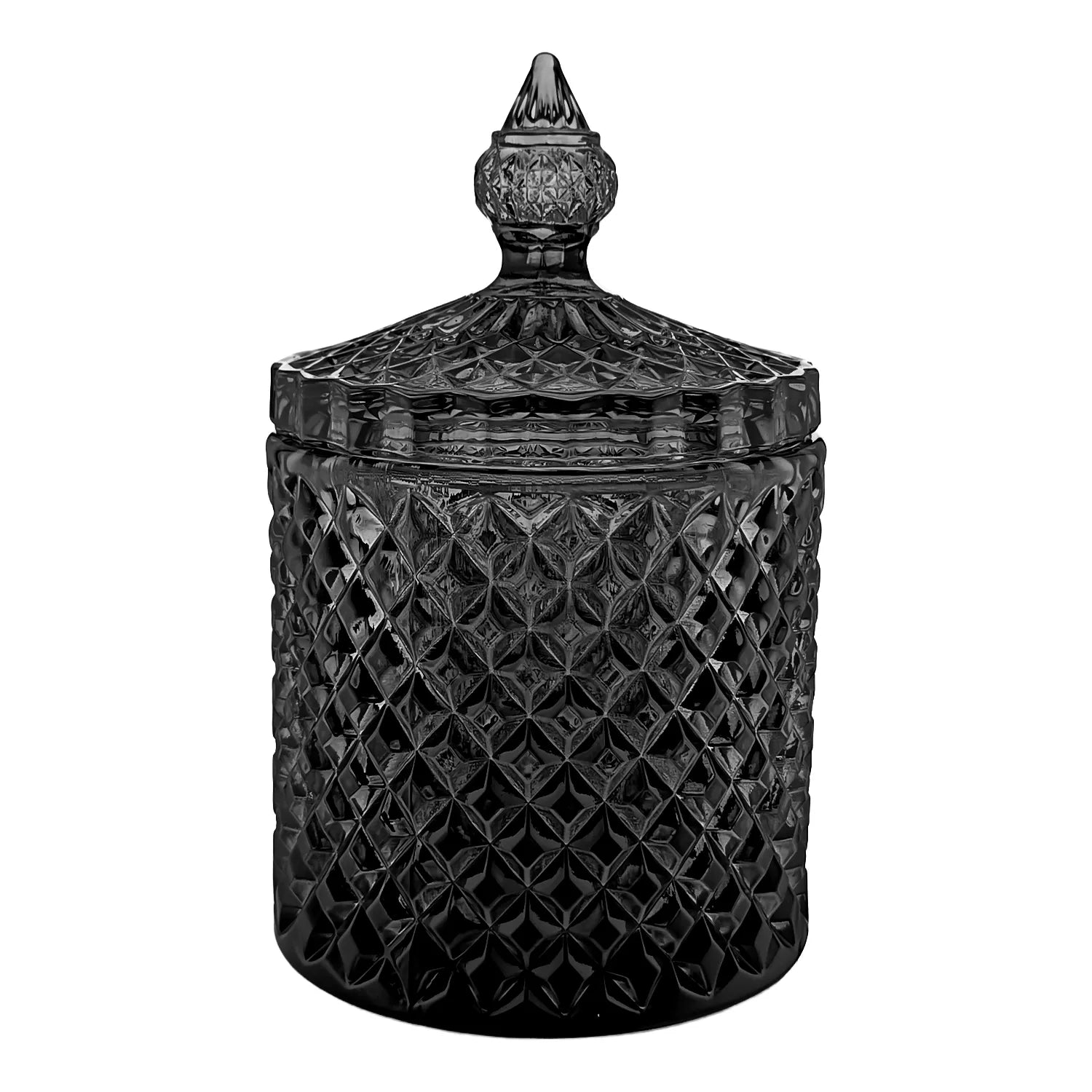 300ml - París Vaso de lujo de vidrio para velas - Gris Oscuro / Humo - Candle Craft