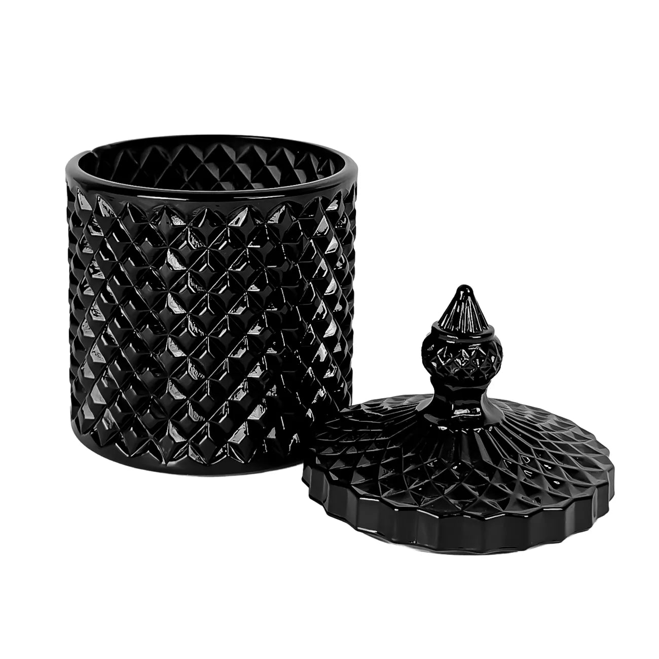 300ml - París Vaso de lujo de vidrio para velas - Negro - Candle Craft